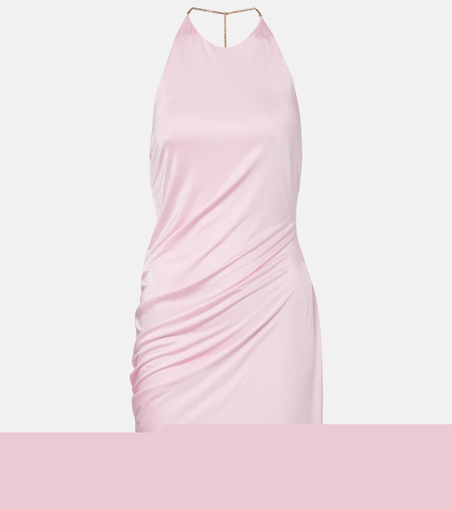 versace draped jersey minidress