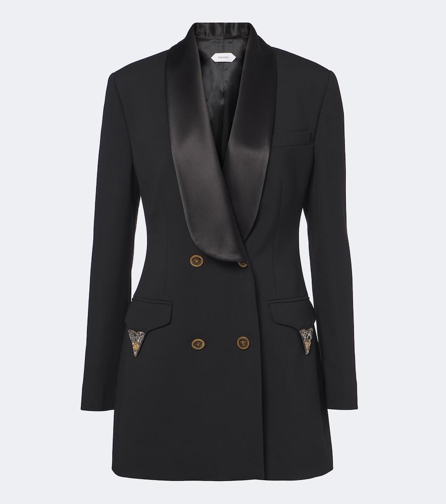 versace embellished wool tuxedo jacket