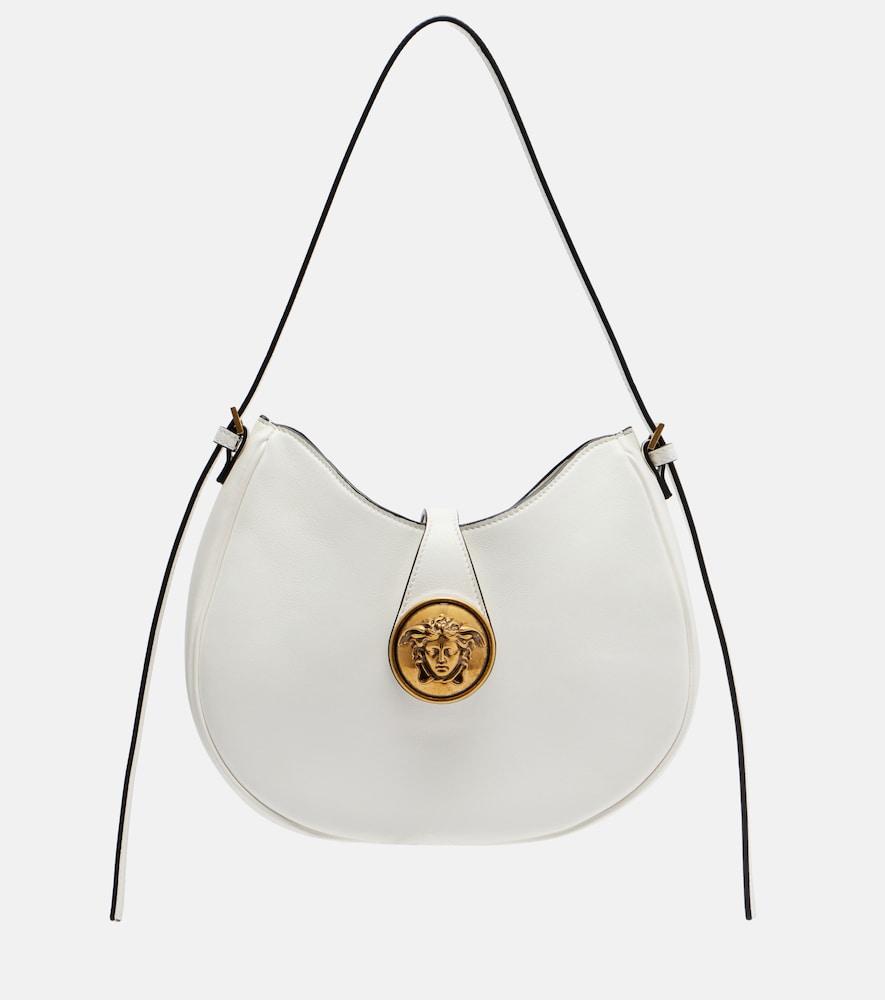 versace embleme small leather shoulder bag