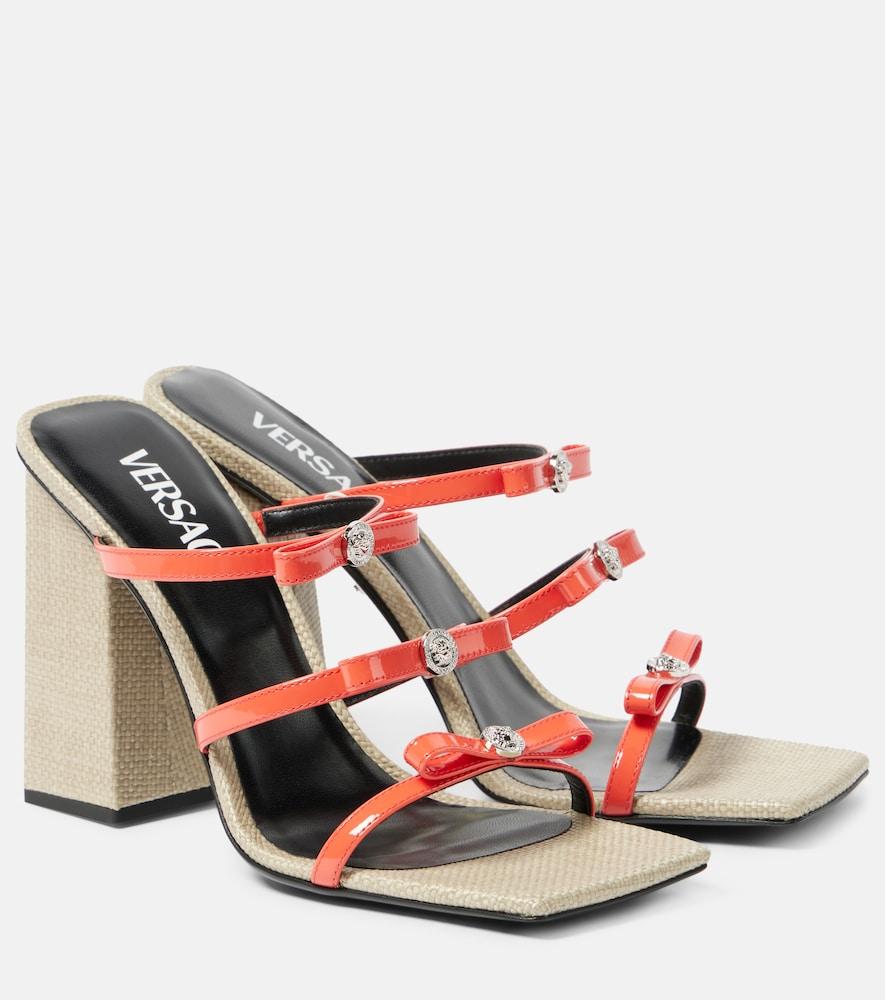 versace gianni ribbon 95 leather sandals