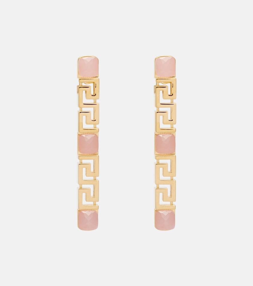 versace greca drop earrings