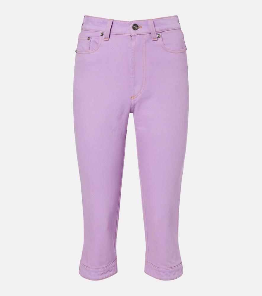 versace high-rise capri jeans
