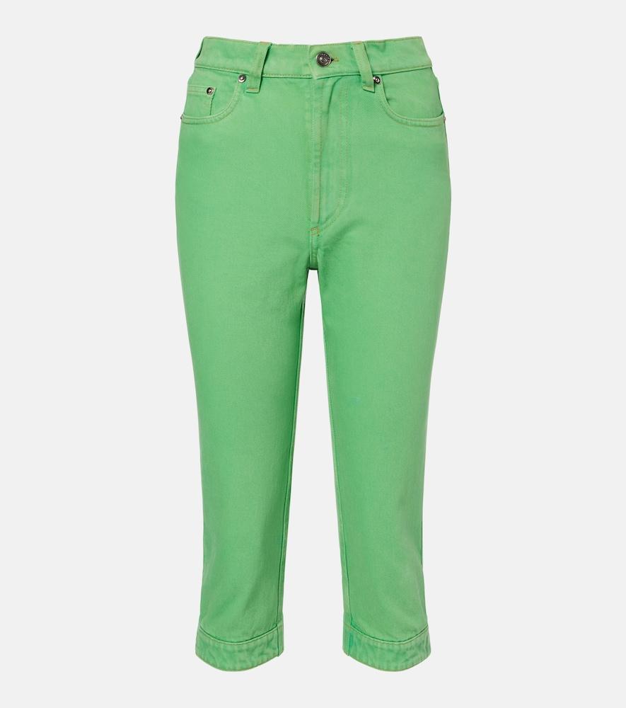 versace high-rise capri jeans