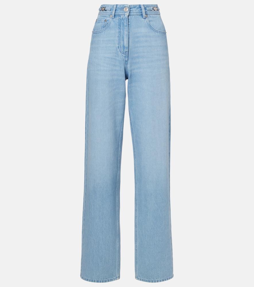 versace high-rise wide-leg jeans