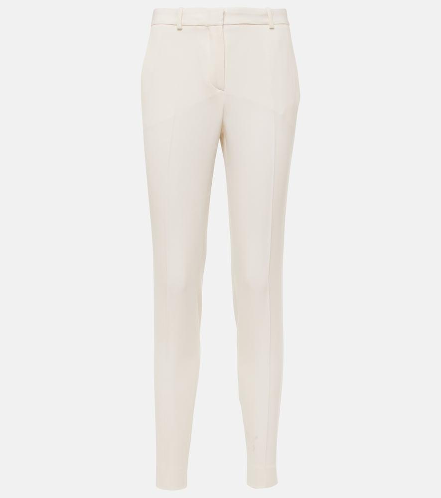 versace high-rise wool slim pants