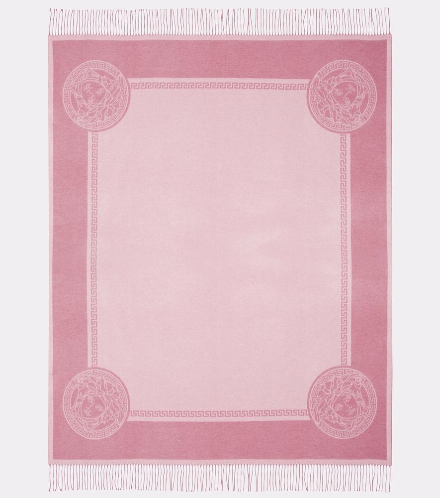 versace home barocco jacquard silk and cashmere blanket