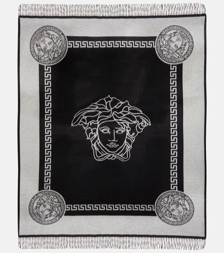 versace home greca key and medusa blanket