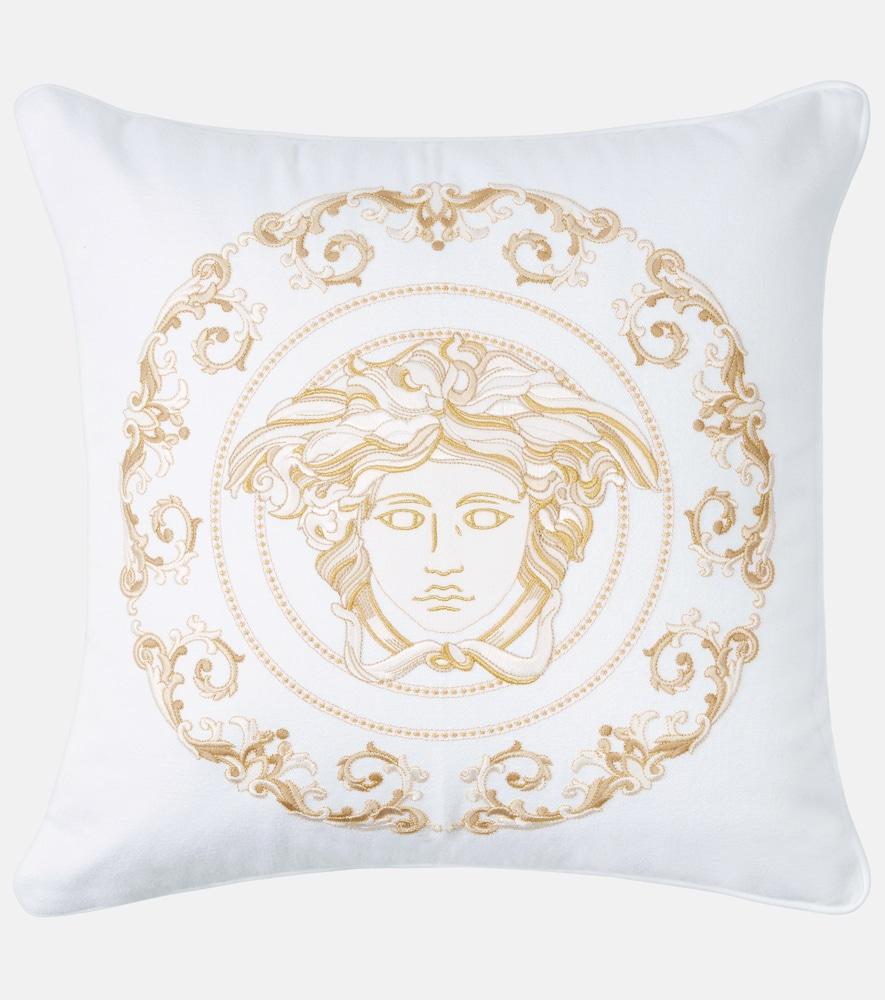 versace home medusa gala embroidered cushion