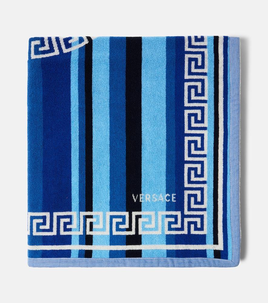 versace home striped cotton terry towel