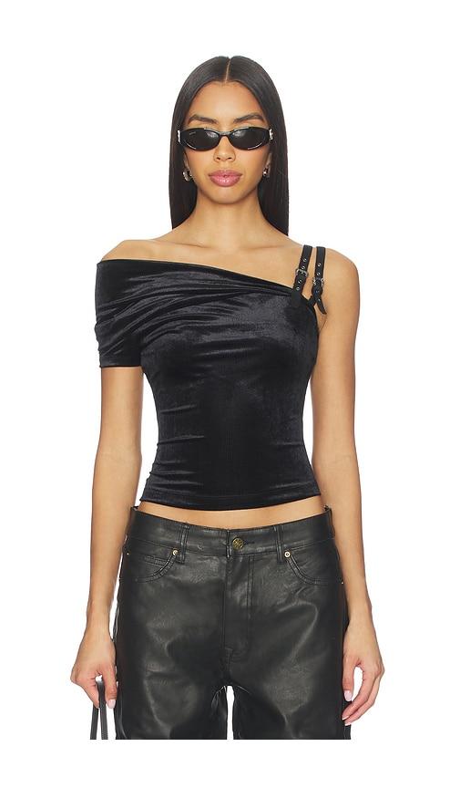 versace jeans couture bustier top in black. - size 40 (also in 44)