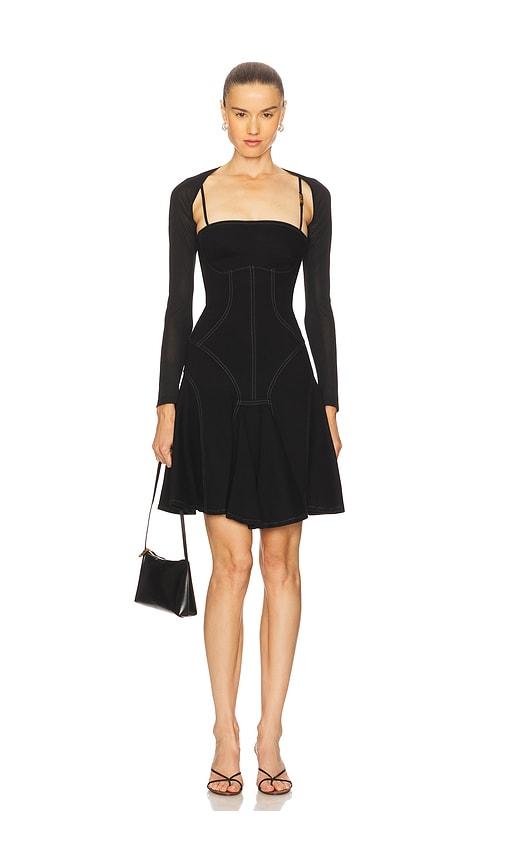 versace jeans couture vestiti dress in black. - size 38 (also in 40, 42)