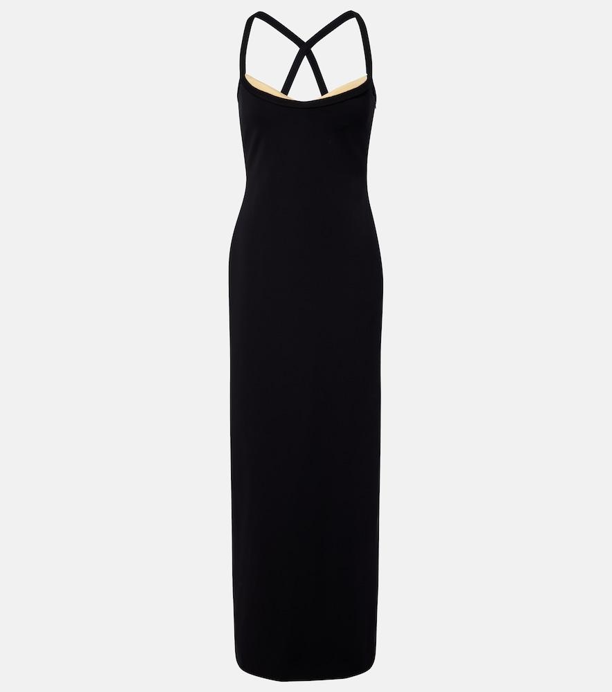 versace jersey bustier gown