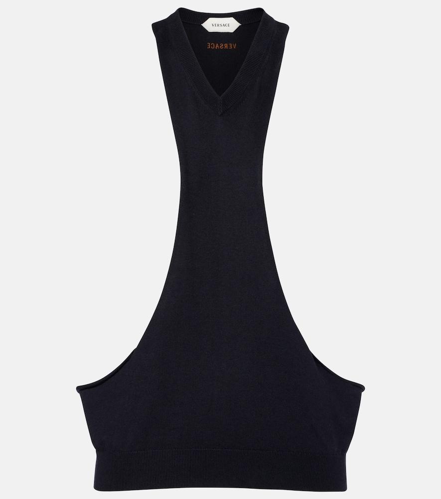 versace knitted cotton top