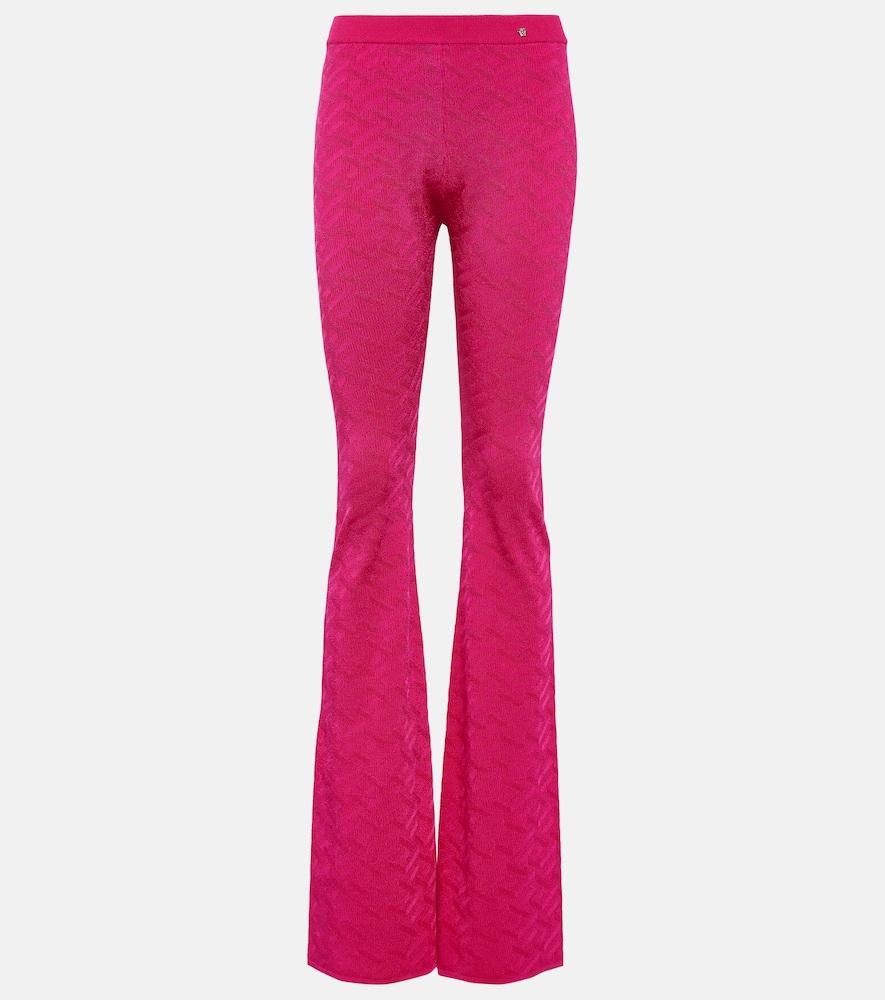 versace la greca high-rise flared pants