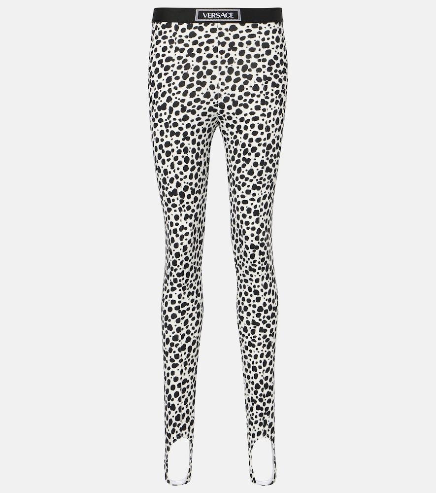 versace leopard-print leggings