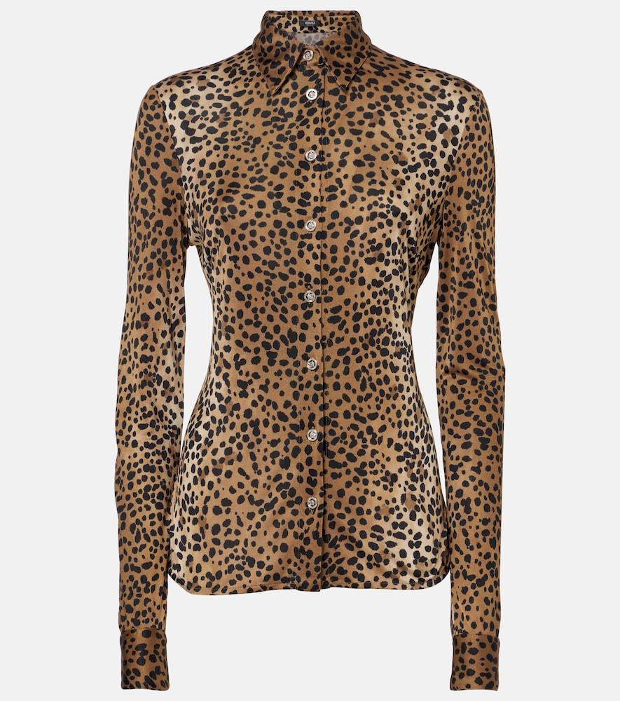 versace leopard-print shirt