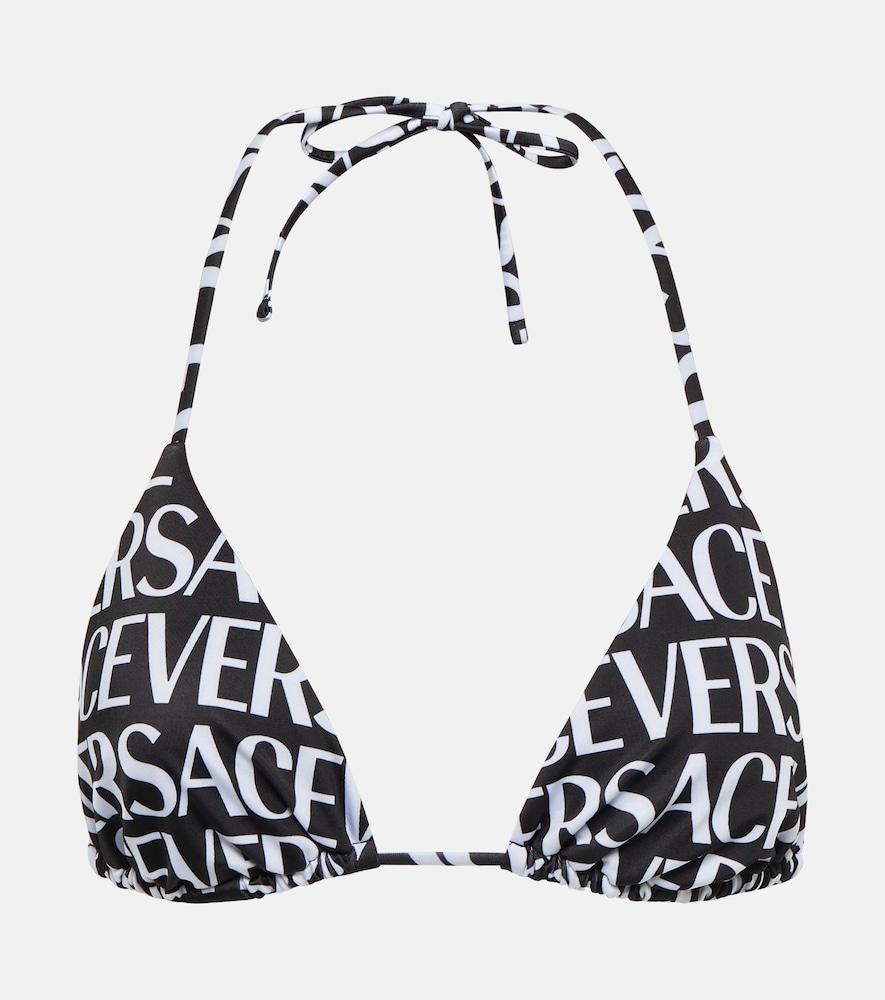 versace logo bikini top