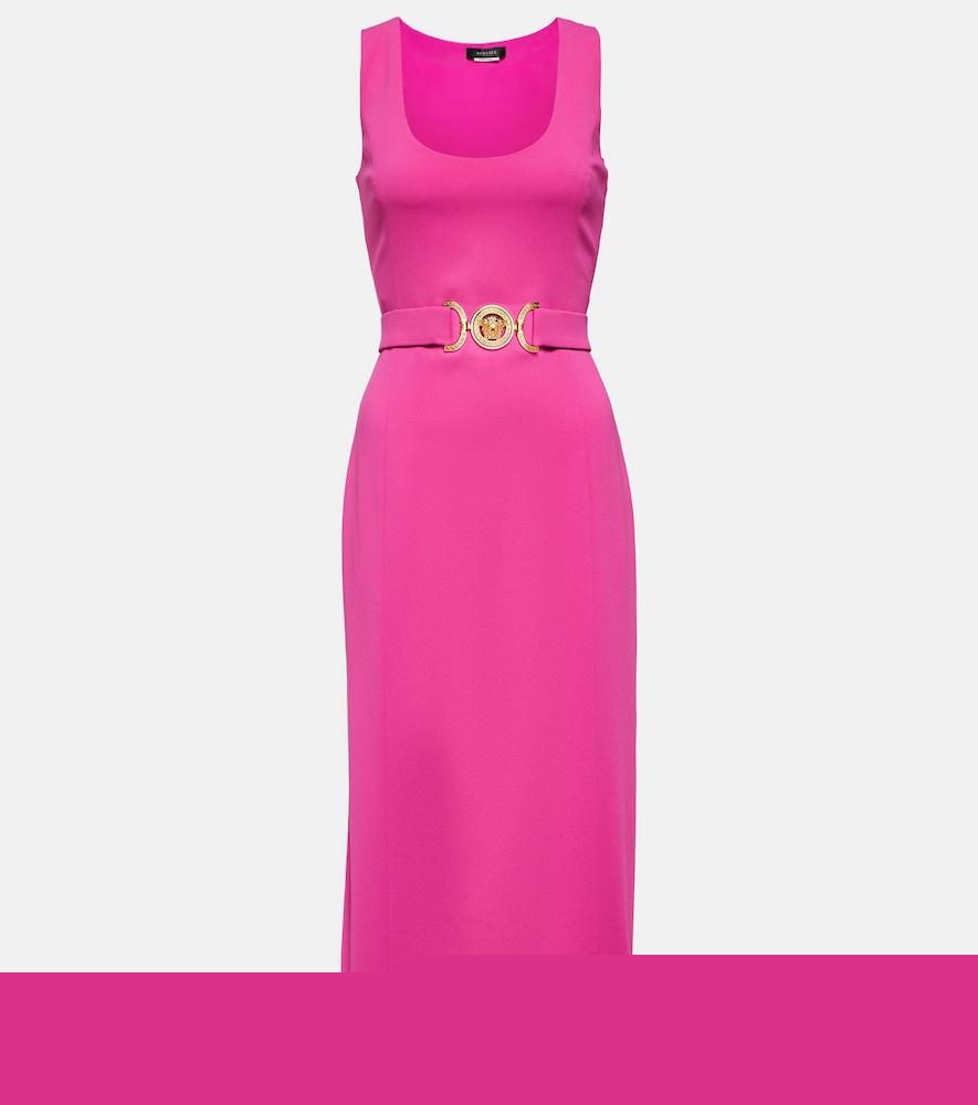 versace medusa '95 belted midi dress