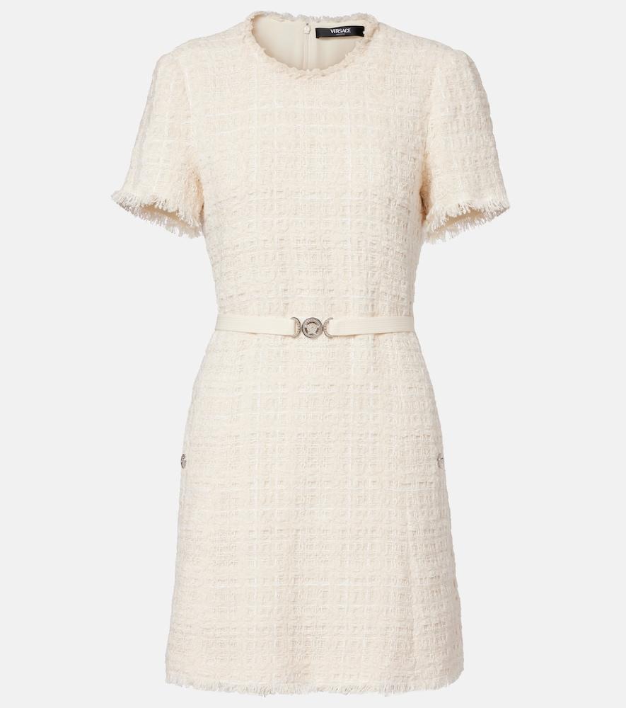 versace medusa '95 cotton-blend tweed minidress