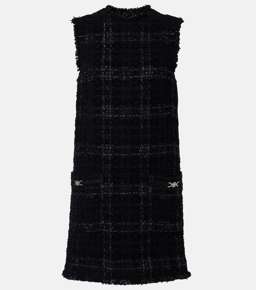 versace medusa '95 cotton-blend tweed minidress