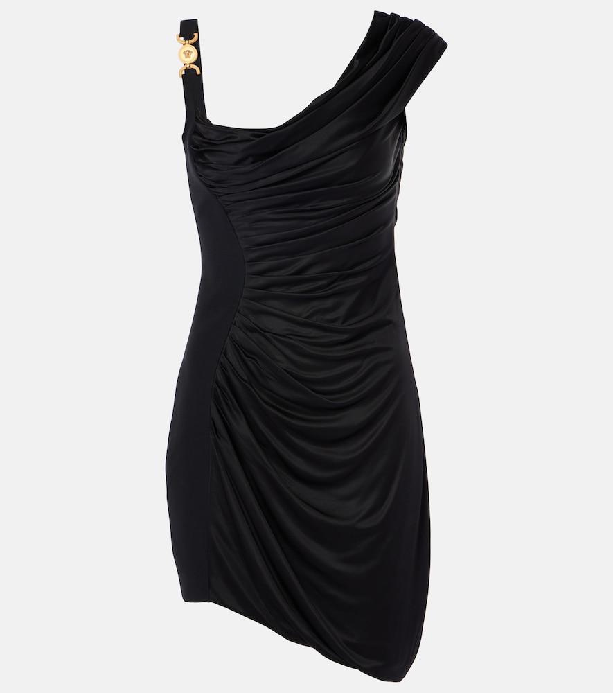 versace medusa '95 draped jersey minidress
