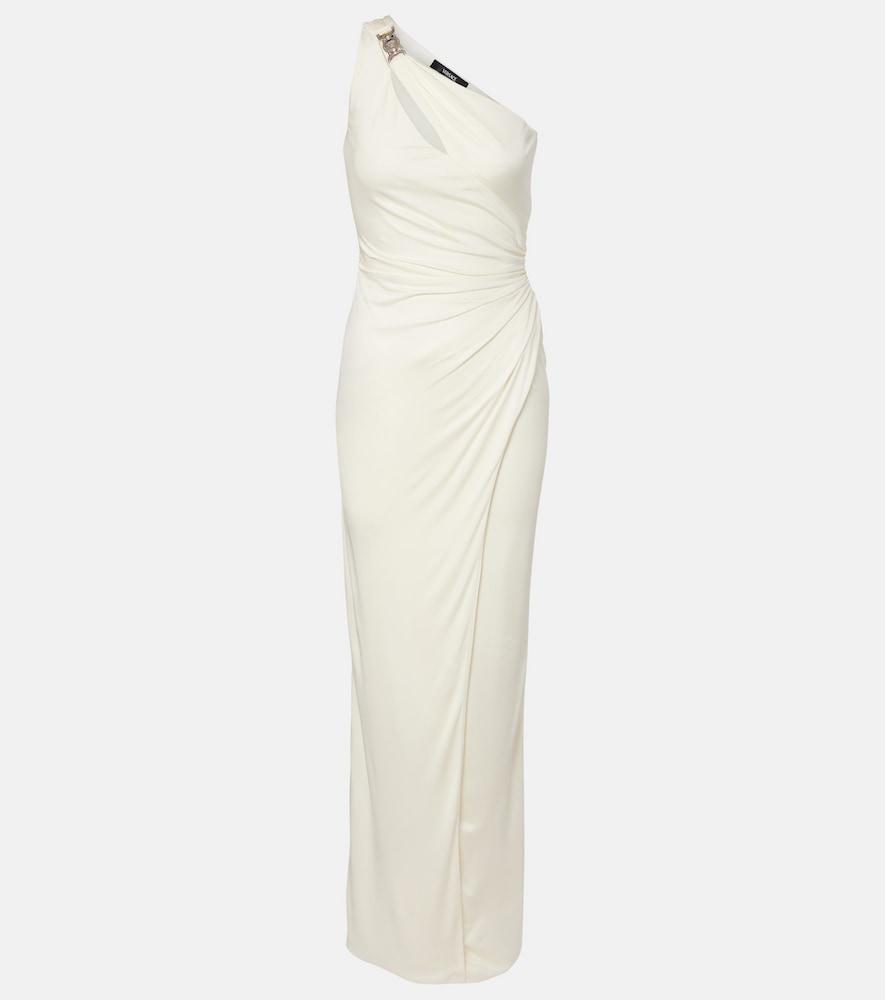 versace medusa '95 gathered jersey gown