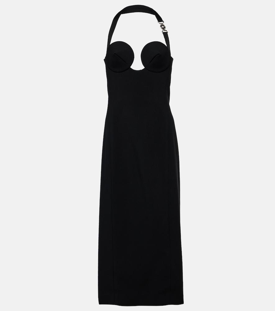 versace medusa '95 halterneck midi dress