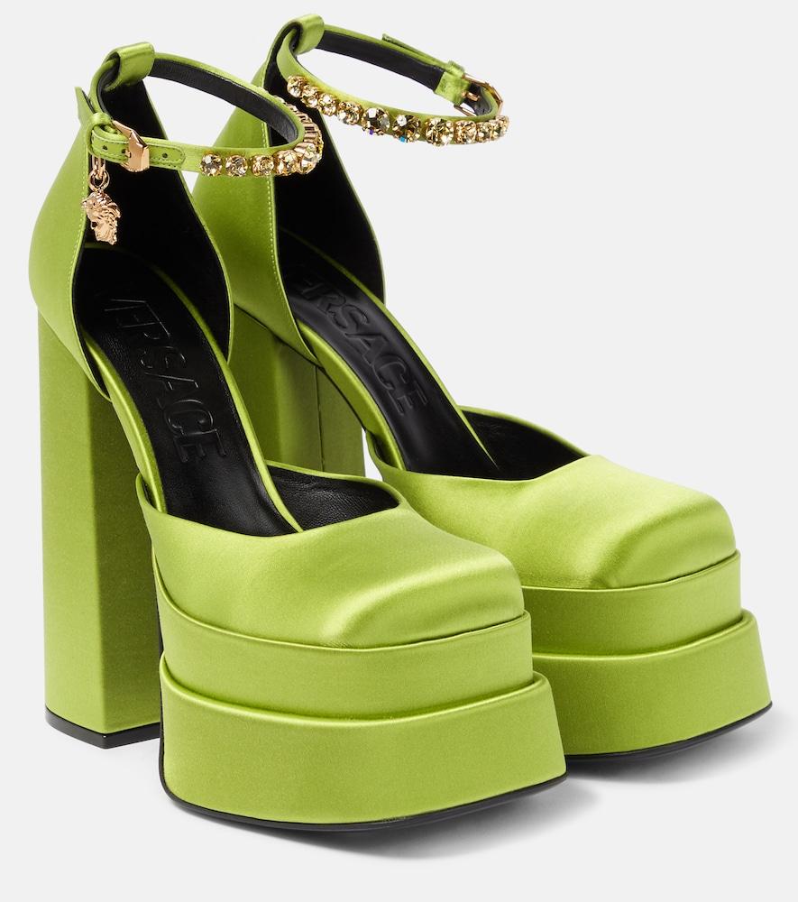versace medusa aevitas satin platform pumps
