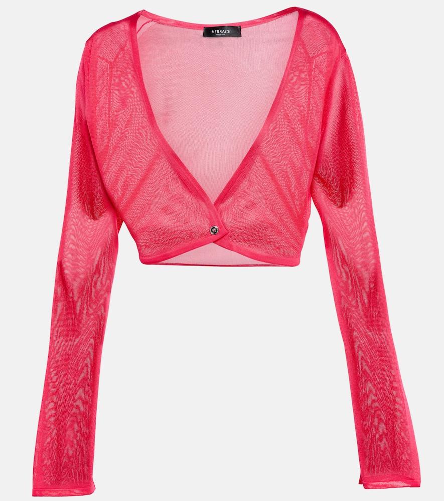 versace medusa crop cardigan