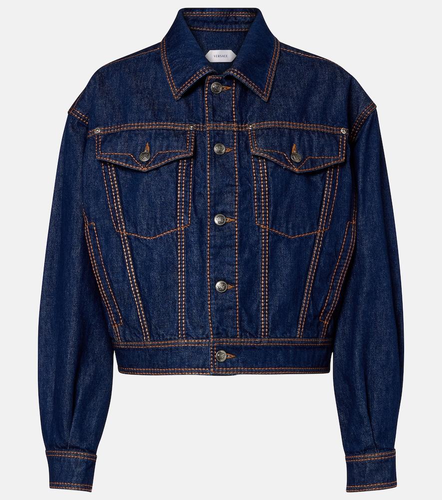 versace medusa denim jacket