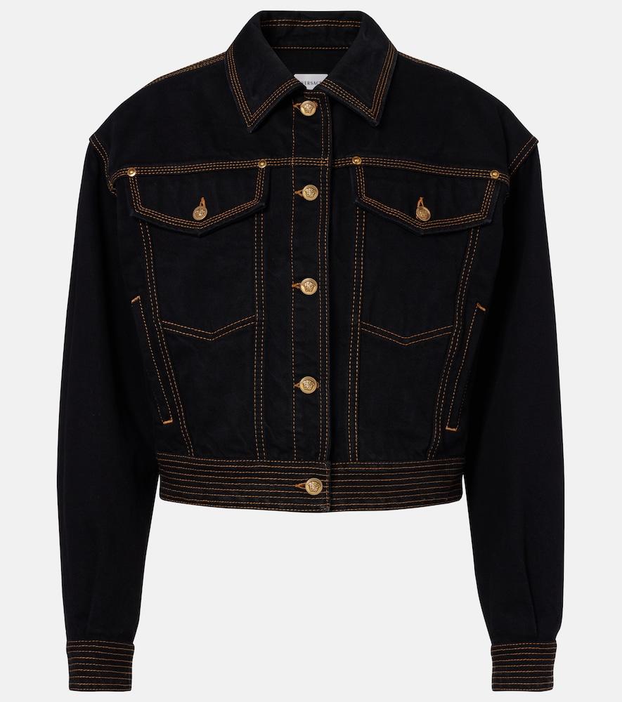 versace medusa denim jacket