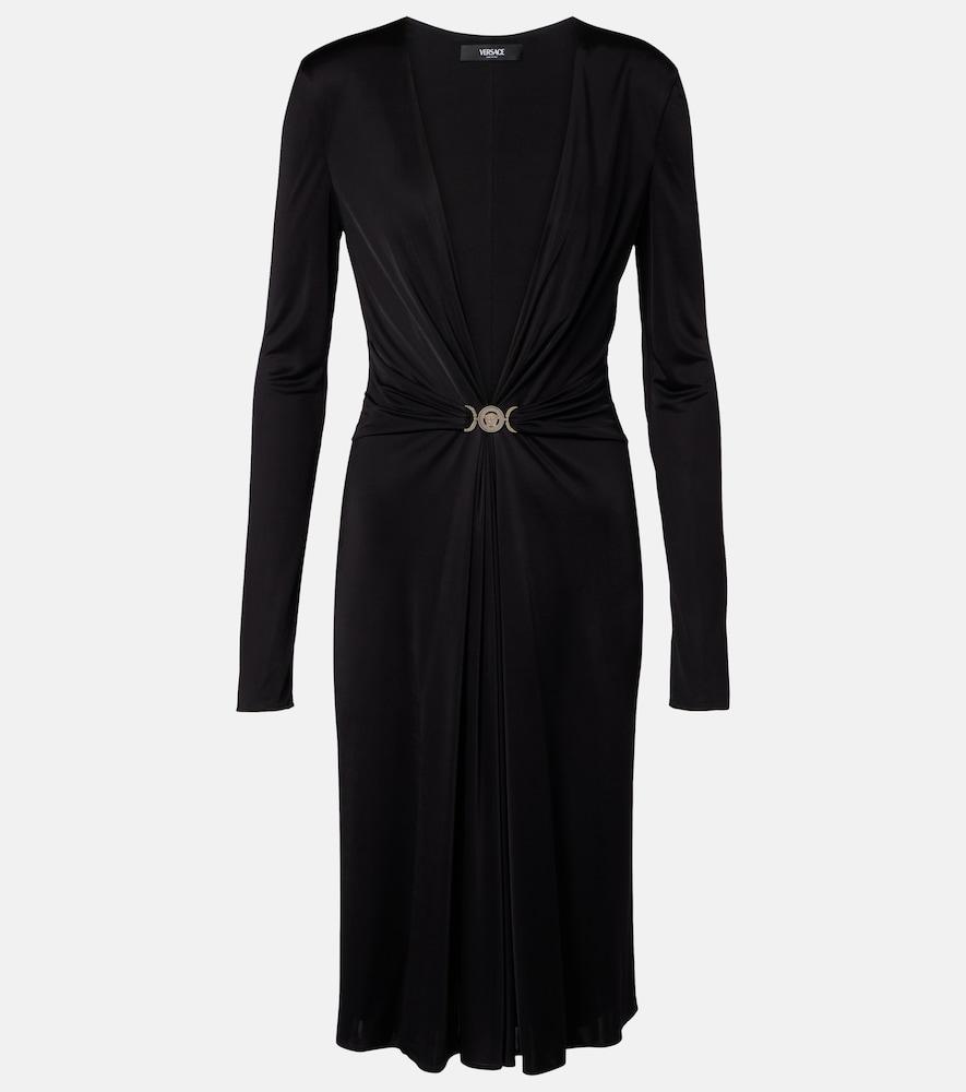 versace medusa jersey cocktail dress