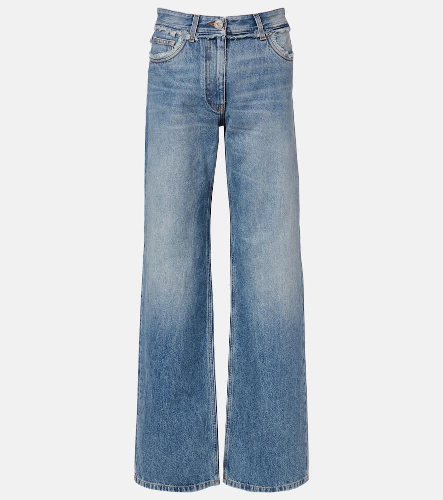 versace mid-rise wide-leg jeans