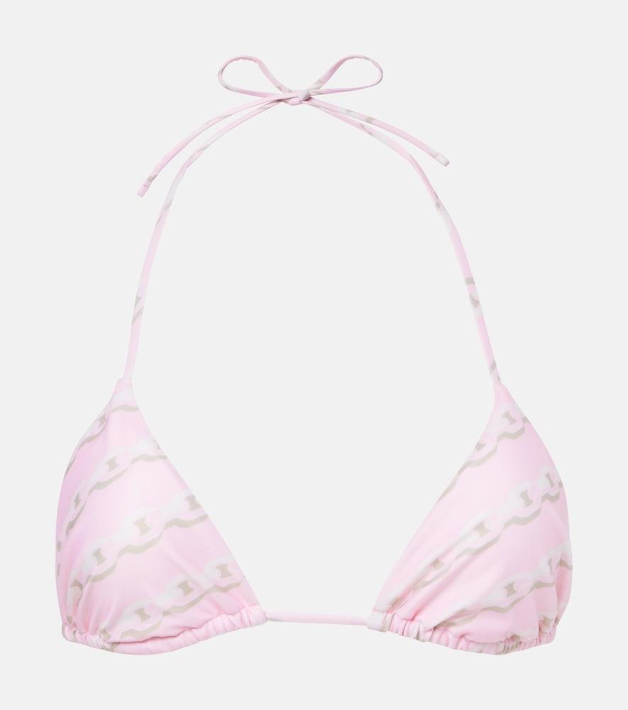 versace printed bikini top