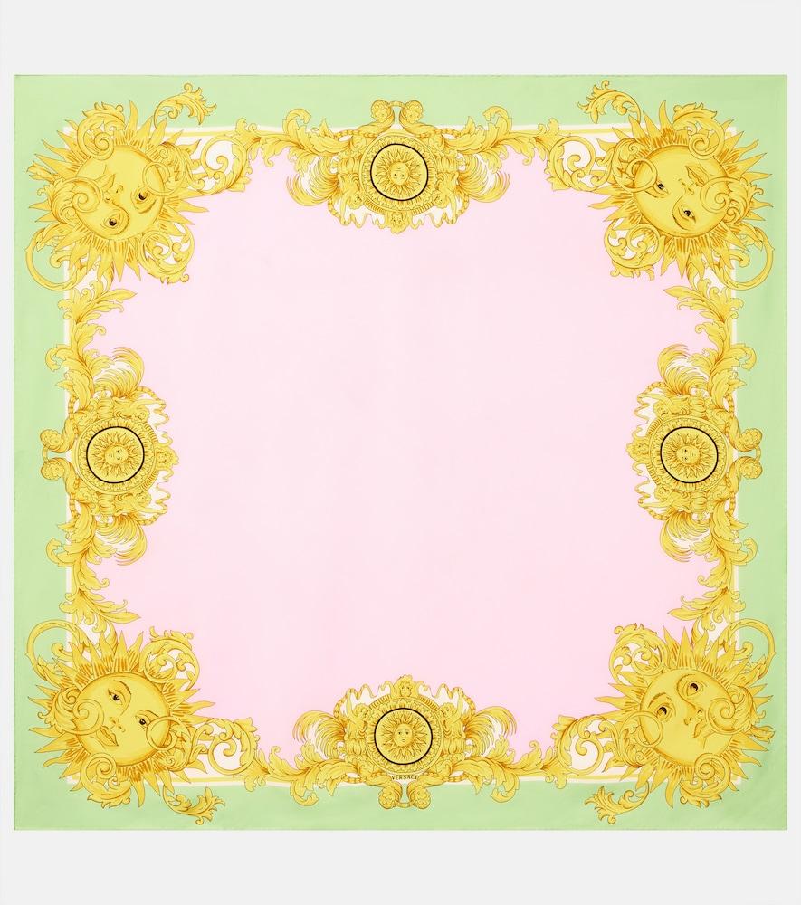 versace printed silk twill scarf