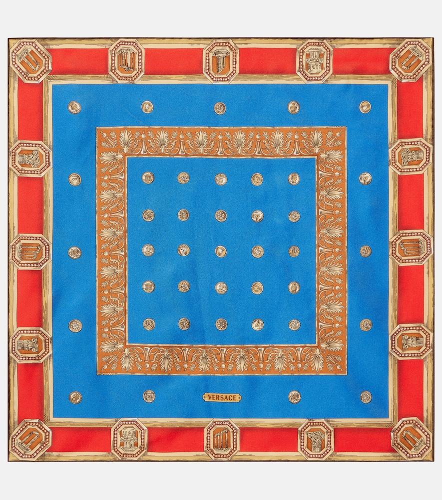 versace printed silk twill scarf