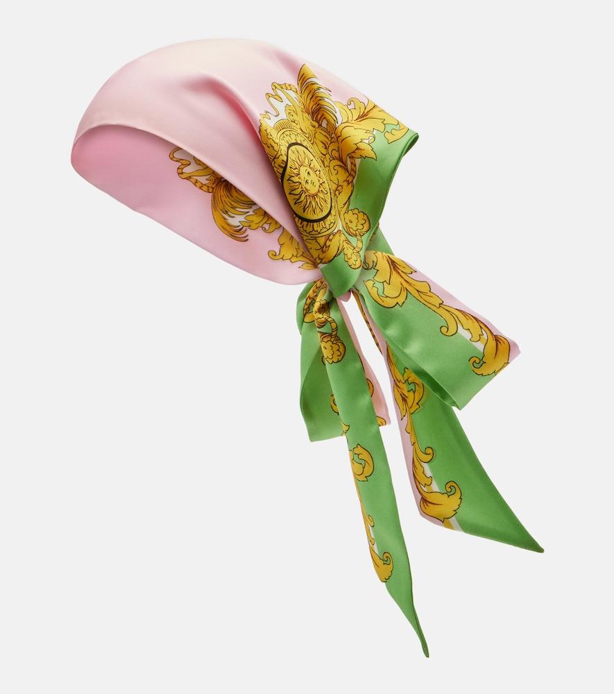 versace printed silk twill scarf