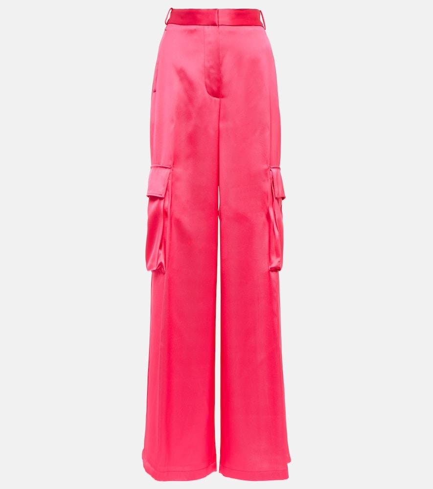 versace satin cargo pants