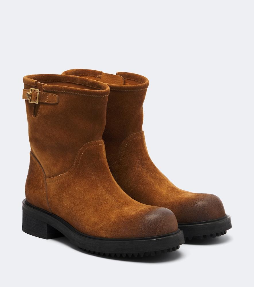 versace suede ankle boots