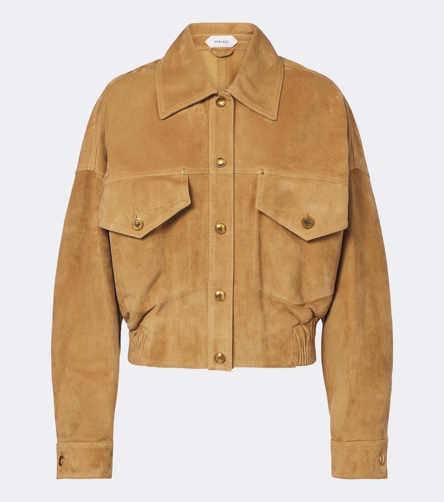 versace suede blouson jacket