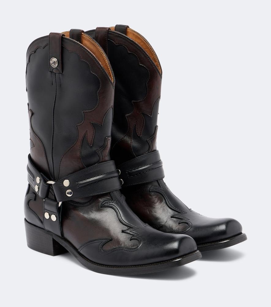 versace sylvester leather cowboy boots