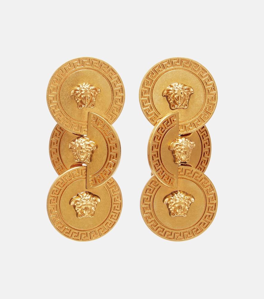 versace tribute medusa drop earrings