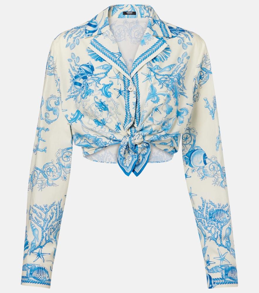 versace underwater barocco crop top