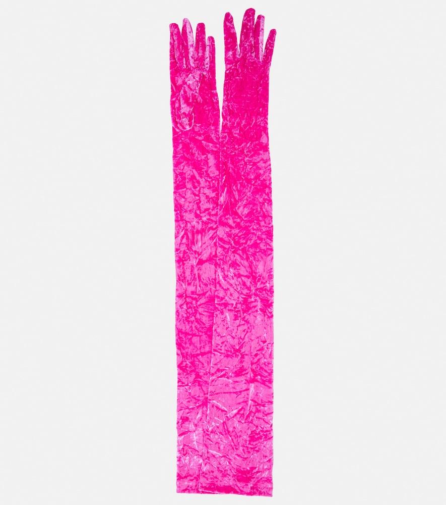 versace velvet gloves