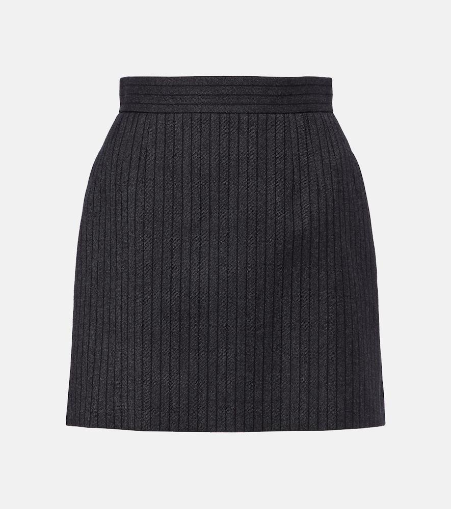 versace virgin wool twill miniskirt