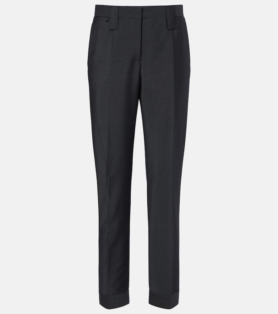 versace wool and mohair tapered pants