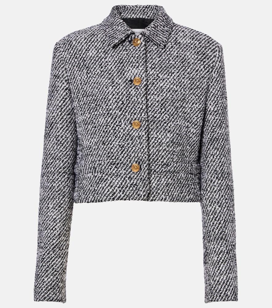 versace wool-blend bouclé jacket