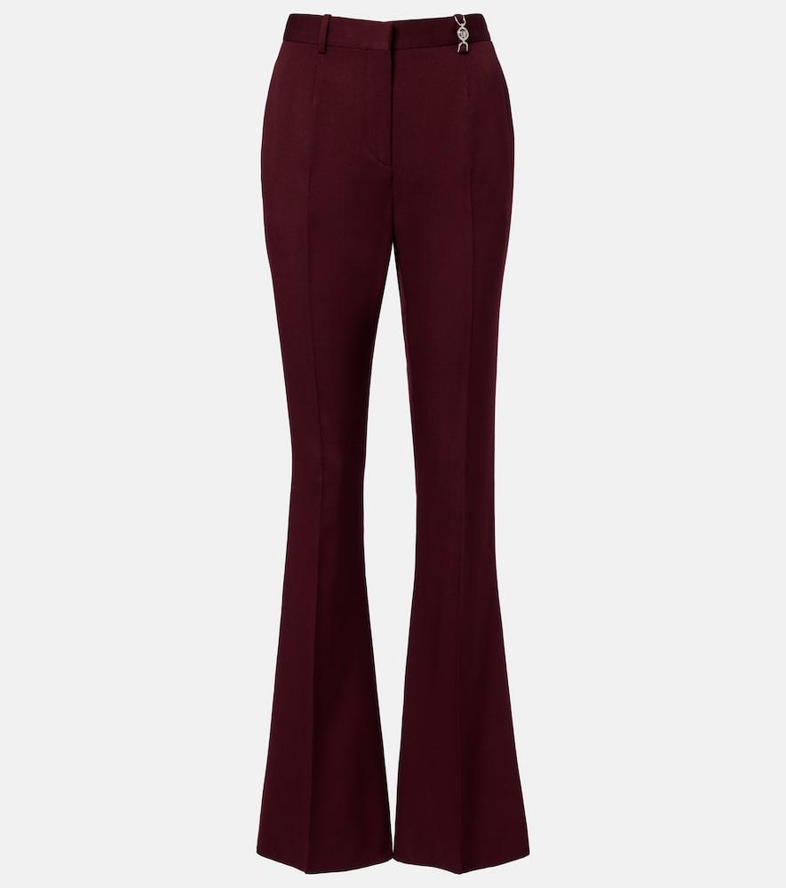 versace wool flared pants