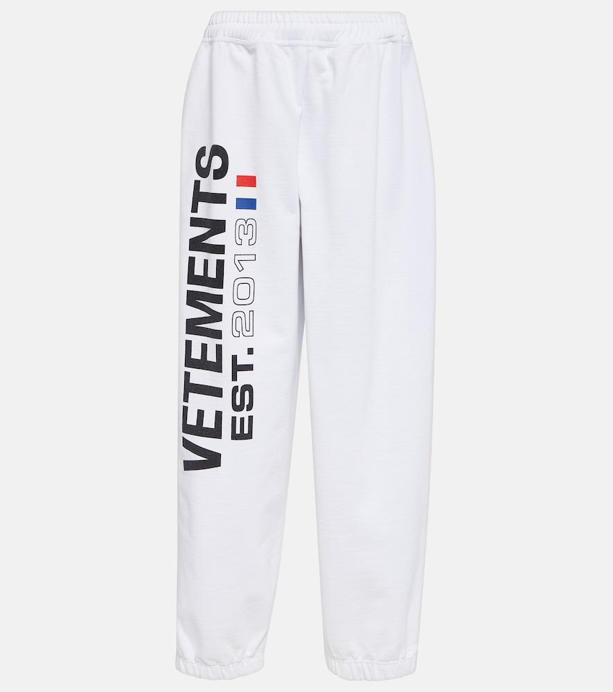 vetements logo cotton-blend sweatpants
