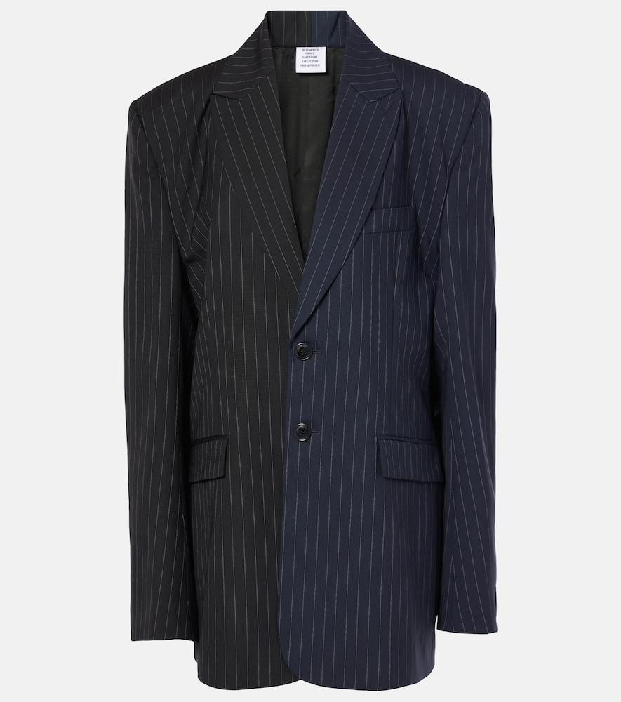 vetements pinstripe wool blazer